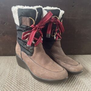 SPERRY Top Sider Snug Harbor Brown and Black Boots Shoes US 7.5 M